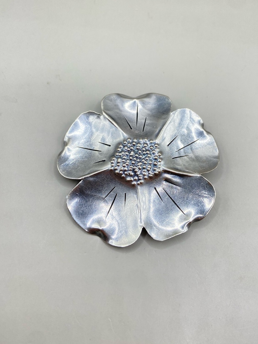 Vintage Stuart Nye Sterling Silver Dogwood Brooch